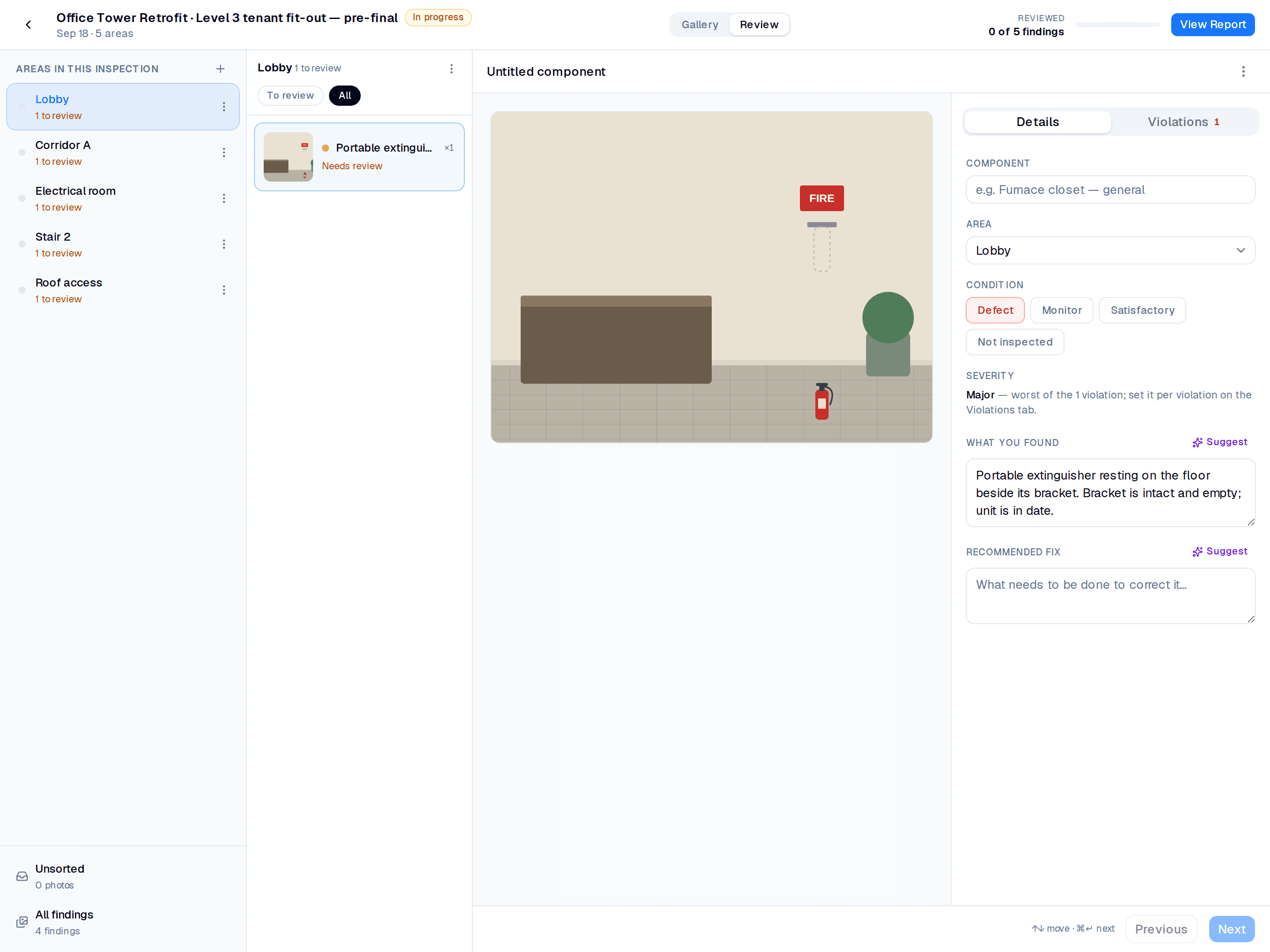 One walkthrough, organized by area.